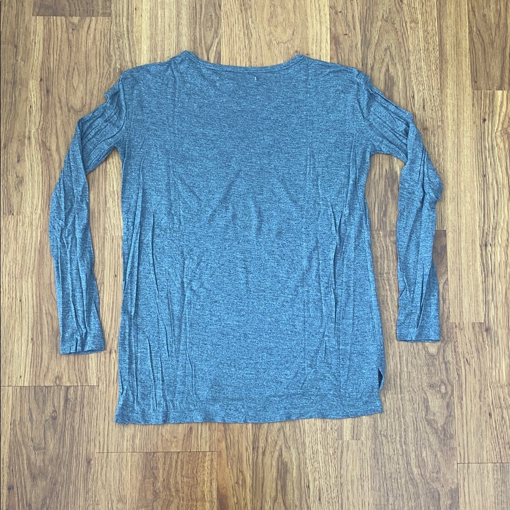 Madewell Heather Gray Long Sleeve Pocket Tee - Picture 6 of 11
